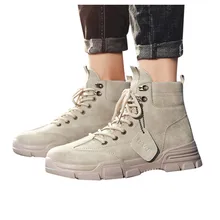 Мужские ботинки; рабочие ботинки в стиле ретро; модные зимние мужские Ботинки martin; мужские повседневные сапоги с круглым носком