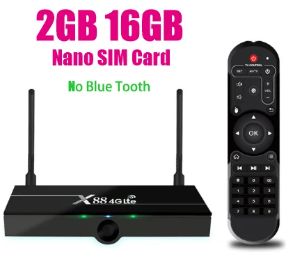 2G16G Wechip-X88 PRO 4G Lte Android 9,0 ТВ коробка 4G Nano SIM карта 4G полосы 4G модуль Rockchip Wifi 4K GooglePlayStore телеприставка 4GLte - Цвет: 2G16G