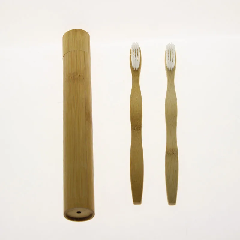 Экологически чистый дорожный домашний отель взрослый большой инструмент для ухода за полостью рта бамбуковый держатель для зубных щеток чехол коробка с 2 зубными щетками
