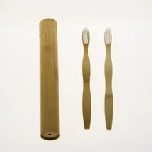 Экологически чистый дорожный домашний отель взрослый большой инструмент для ухода за полостью рта бамбуковый держатель для зубных щеток чехол коробка с 2 зубными щетками