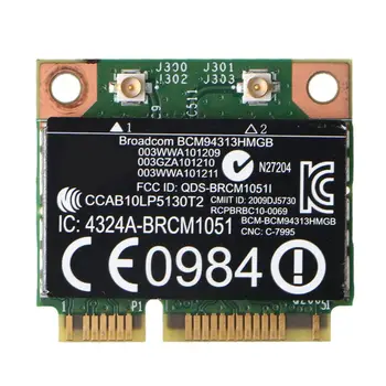 

For Broadcom BCM94313HMGB BCM20702 Wifi +4.0 Bluetooth Half Mini PCI-E Wireless Card for-HP Laptop Computer