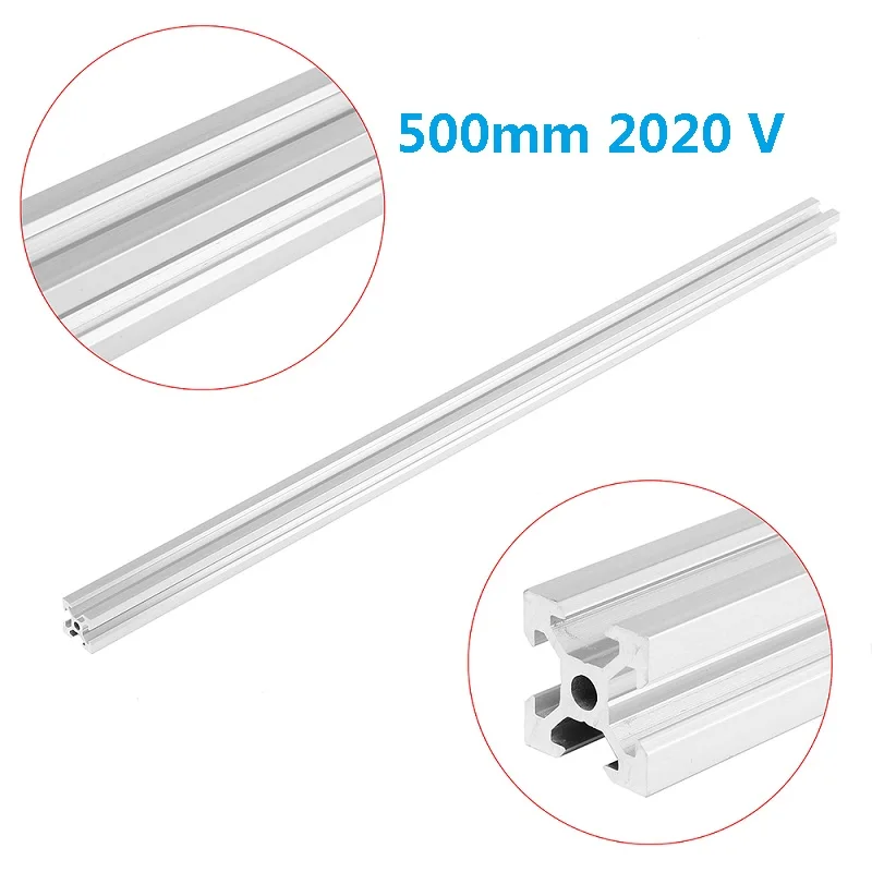 

2020 V-Slot 500mm Length Aluminum Profile Extrusion Frame For CNC 3D Printers Plasma Lasers Stands Furniture