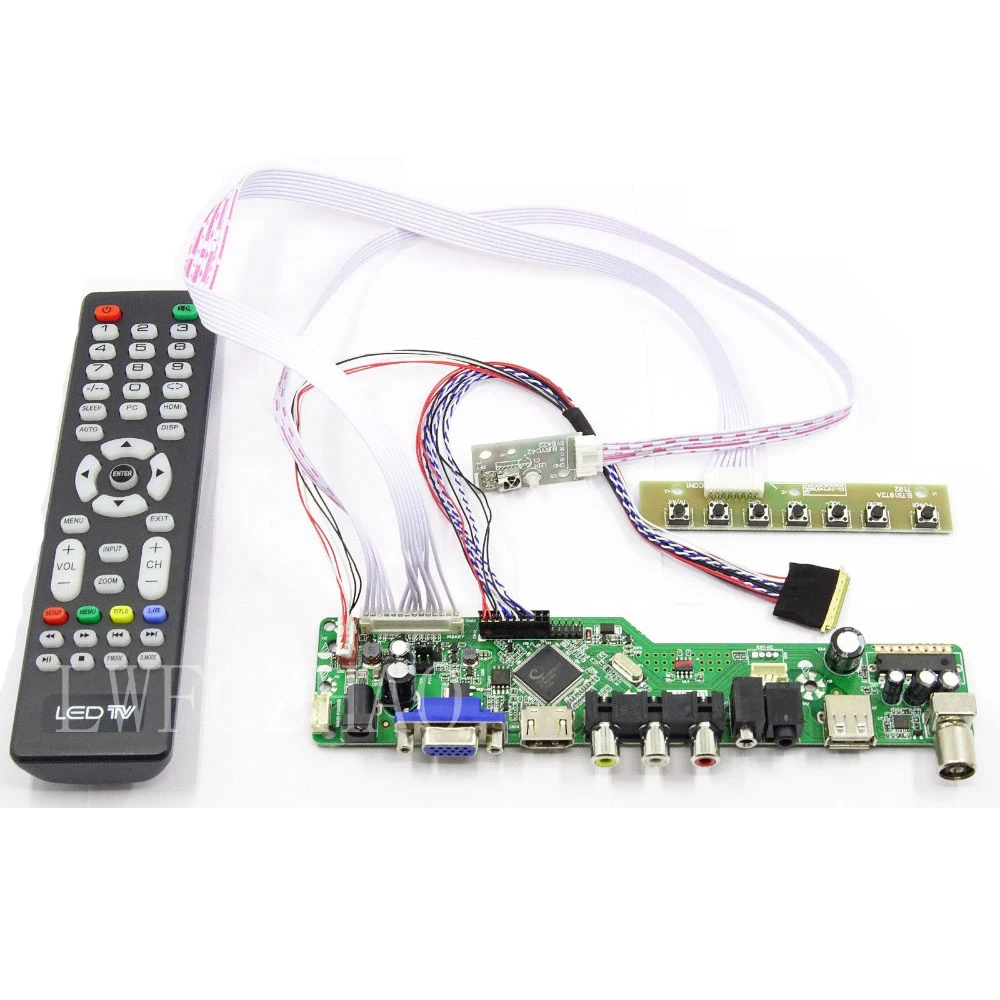 Kit de Monitor Lvfczhao para B116xw03 v2 V.2 tv Mais Hdmi Mais Vga Mais av Mais Usb Placa Controladora de Tela Lcd com 40 Pinos Lvds Painel Painéis e LCDs p/ tablet - Imagem 6