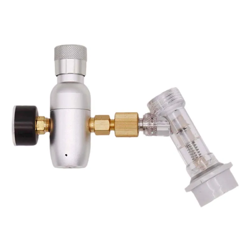 Homebrew Kegging Премиум Регулируемый компактный CO2 зарядное устройство 60/150 psi 3/8-18UNF отсоединение шарикового фиксатора с Комплект запорных клапанов