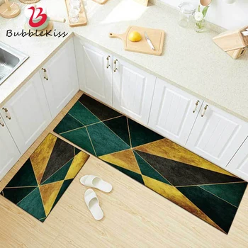 

Bubble Kiss Kitchen Rug And Carpet For Home Bedroom Gold Line Pattern Rug Modern Heavy Metal Style Kitchen Mat Entrance Door Rug