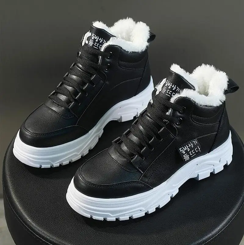 

Mhysa 2020 New Increase Women's Winter Sneakers Fur Warm Plush White Sneaker Platform Ladies High Heel Casual Shoes Woman L1389