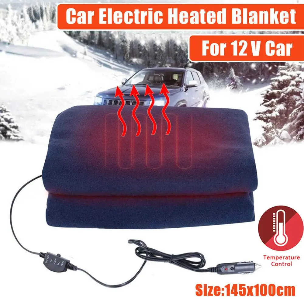 

145x100cm 12V Car Electric Blanket Energy Saving Warm Electric Blanket Switch Control Constant Temperature Fleece Heating Pad