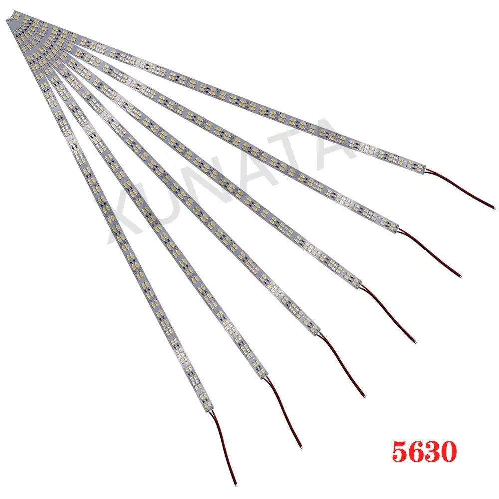 1-100 шт двухрядные светодиодные полосы света DC12V SMD 8520/5630 светодиодный полосы света 72 светодиодный жесткий бар полосы холодный белый 50 см домашнее наружное освещение