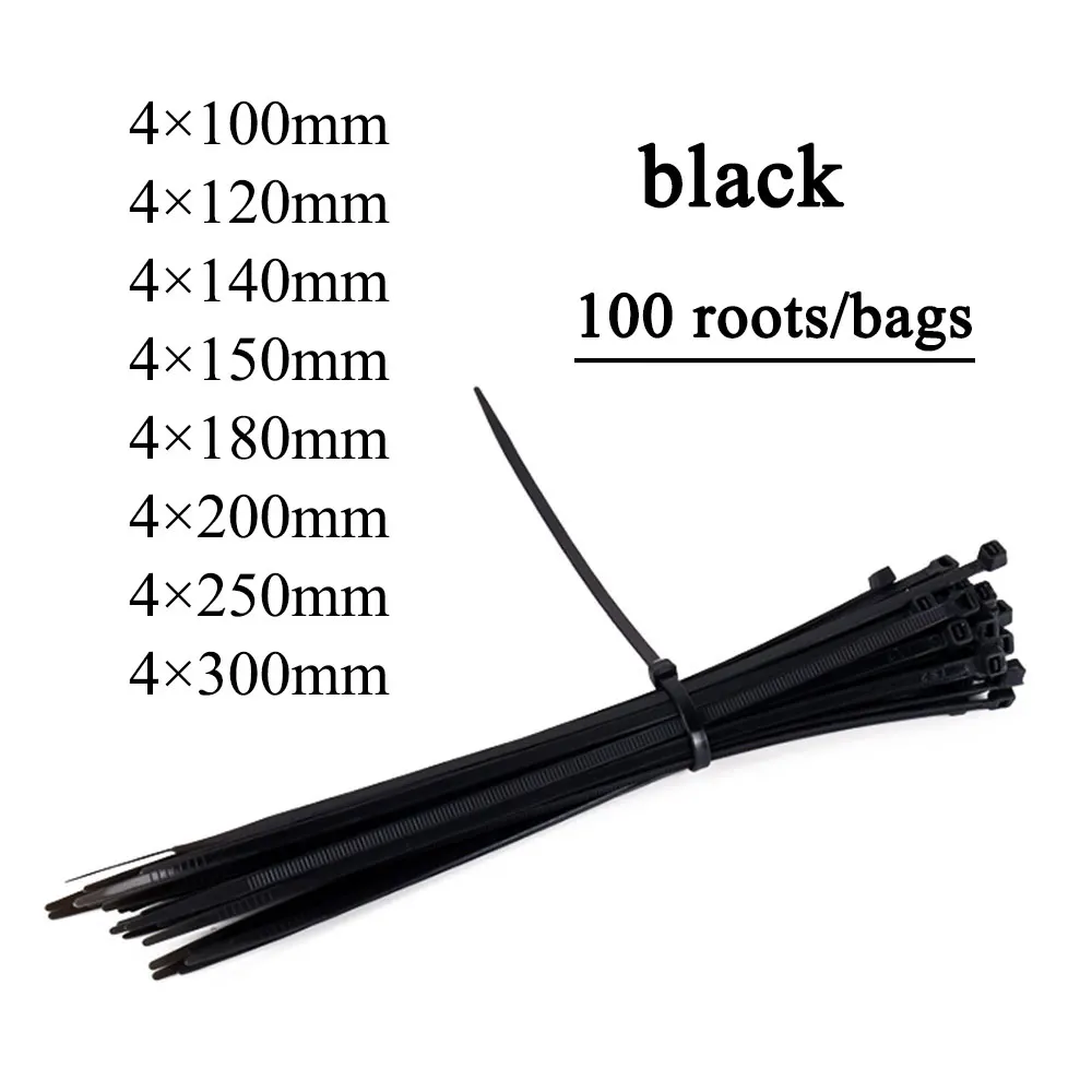 

High Quality Flexible Heat Resistant Nylon Self-locking Cable Tie Black Wire Tie Wraps