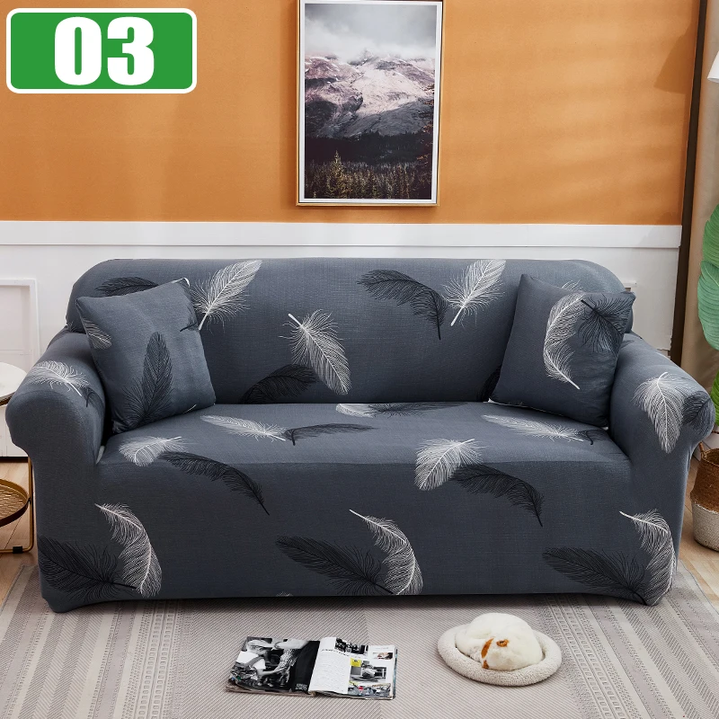 Elastic Sofa Cover Slipcovers for Living Room Stretch 1/2/3/4 Seater Plaid Sofa Armchair Couch Covers L-Shaped Corner Sofa Cover
