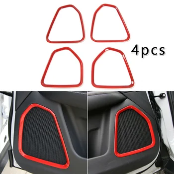 

4pcs Interior Door Speaker Decor Ring Frame Trim Cover For Jeep Compass 17-19 DIY Item --- Easy To Install