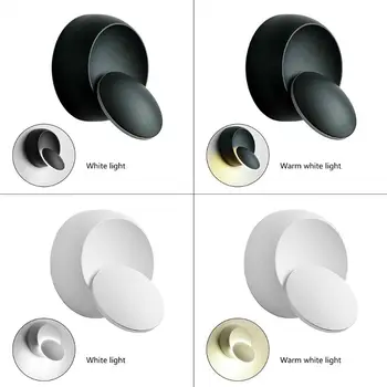 

6W 3D Rotation LED Wall Lamp Sconce Porch Bedroom Balcony Ceiling Light Bulb