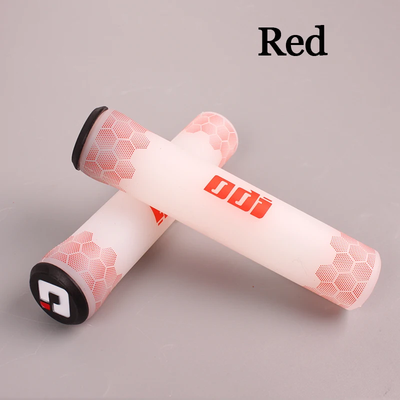 ODI 1 пара MTB ручки на руль силиконовые складные балансирующие ручки для езды на велосипеде противоударный горный велосипед рулевой аксессуар - Цвет: Красный