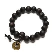 Nouvelle Religion charme bouddhiste Tibet bouddhiste tibétain décor perles de prière Bracelet Bracelet poignet ornement bois bouddha perles bijoux(China)
