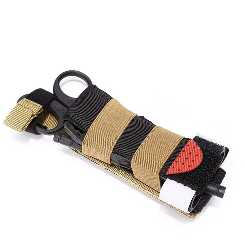 

Tactical Molle First Aid Kit Tourniquet Pouch Scissor Holder EDC Bag Hunting Survival Exploration Emergency Hemostasis Strap Bag