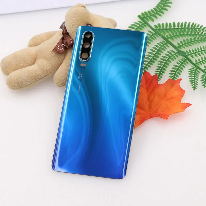 Для huawei P30 Чехол со стеклянной батареей 6,1 дюйма, сменный тонкий защитный чехол для батареи с объективом камеры для huawei P30 - Цвет: Aurora