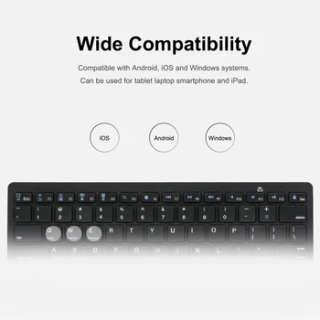 

Portable BT3.0 Wireless Keyboard Tablet Laptop Smartphone iPad Mini Keyboard for IOS Android Windows