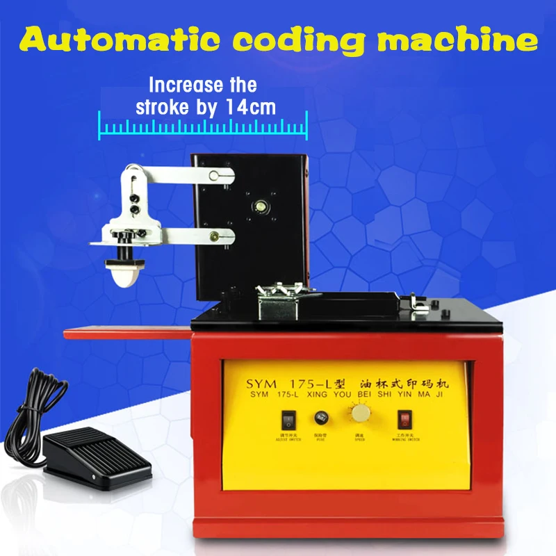 

Automatic electric scraper type pad printing machine small inkjet printer typewriter production date coding machine