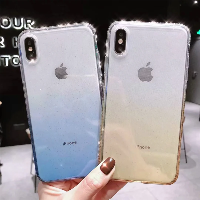 Милый Блестящий Мягкий силиконовый чехол для iPhone X XS XR XS Max 11 Pro Max Bling чехол-бампер с алмазами цветной чехол на iPhne 6 6S 7 8 Plus