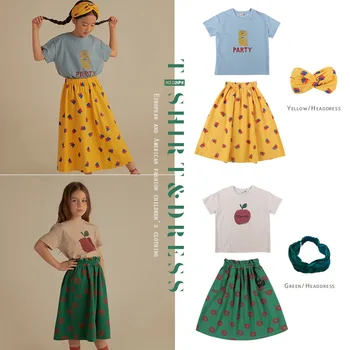 

IN STOCK Ins 2020ss Spring and Summer Jelly Same Style Girl Skirt Girl Cute T-shirt Casual Skirt Suit