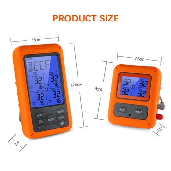 

Home Remote Barbecue Digital Display Thermometer Wireless Food Temperature Meter Gauge with Probe Kitchen Cooking BBQ Tools