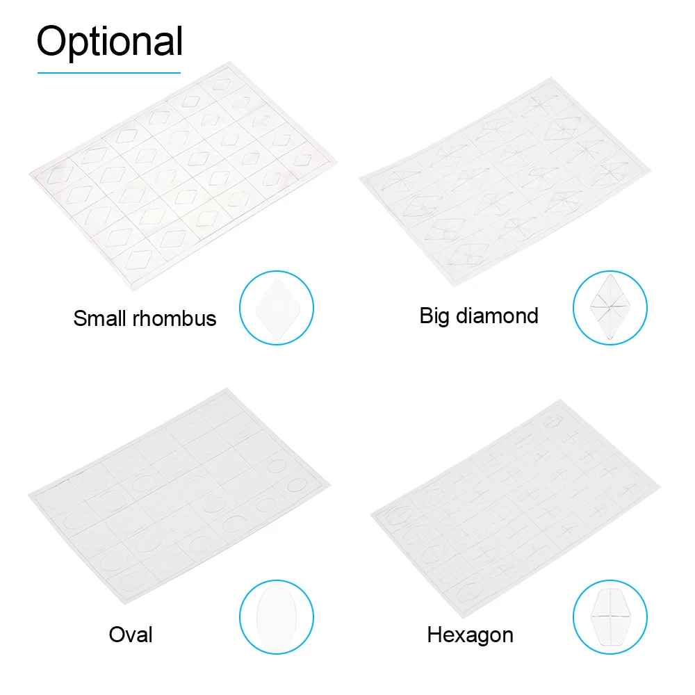 

1 Sheet 3D Nail Gem Hollow Stickers Japanese Transparent Plastic Decals Rhombus Oval Slider Nail Art Decoration Tool