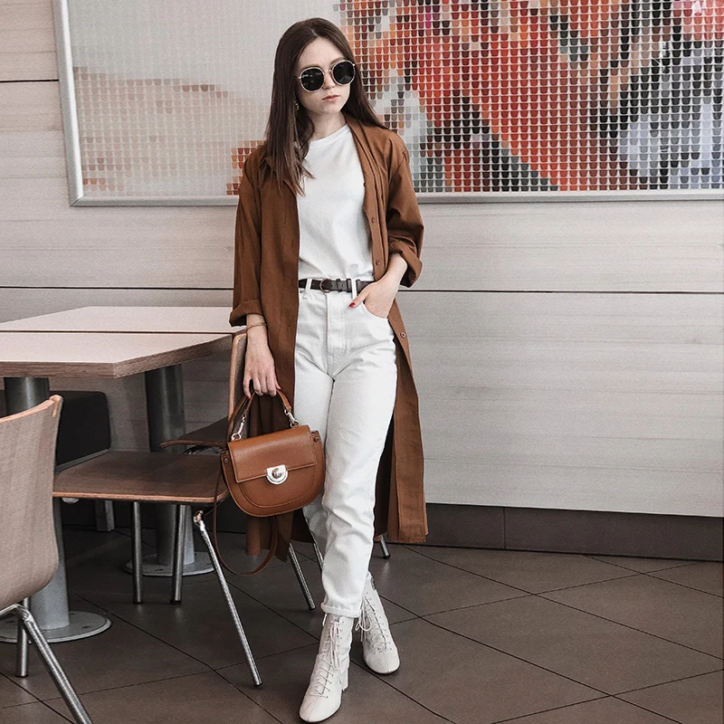 

Vintage Solid Shirt Utility Dress Women Casual Loose Wrap Dress Oversize 2020 Spring Autumn New Fashion Female Batwing Sleeve