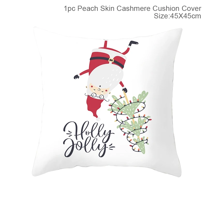 Xmas pillowcase 25 QIFU/Рождественская наволочка с изображением Санта-Клауса и снеговика; Рождественский Декор для дома; рождественские подарки; Natal Navidad с новым года - Цвет: Xmas pillowcase 25
