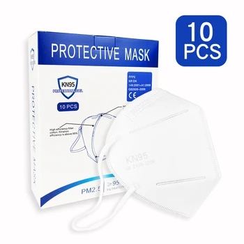 

FFP2 Mask 10PCS KN95 Masks Protective Safety N95 Filter Mouth Mask Anti Bacteria EU Certification FDA