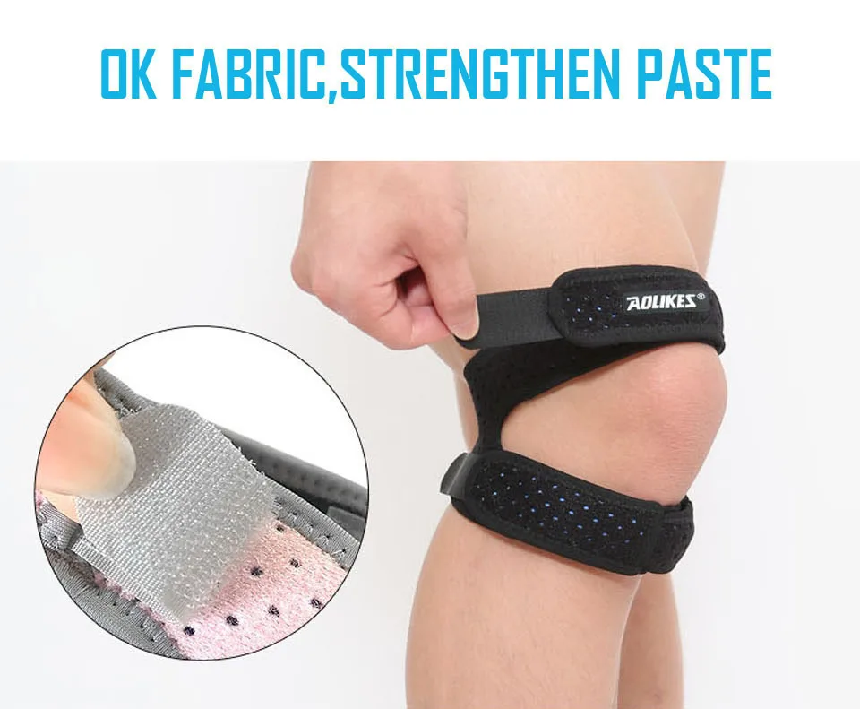 1PCS Sports Kneepad Double Patellar Knee Brace Support Strap Brace Pad Protector Open Knee Wrap Strap Band Knee Protector