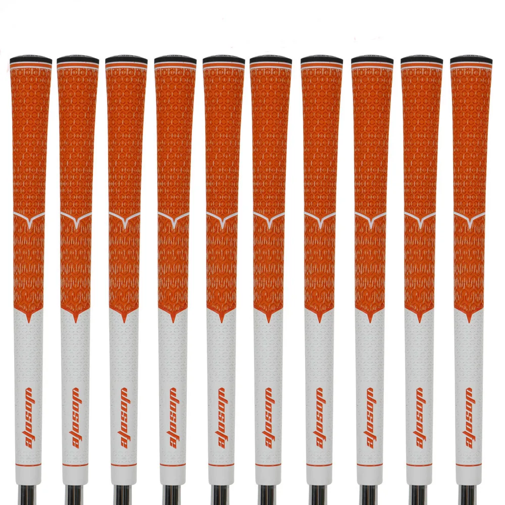 Клюшки для гольфа Grip Стандартный с покрытием из углеродистой нити ручки Нескользящие Гольф рукоятка клюшки для гольфа, 10 шт./лот - Цвет: orange