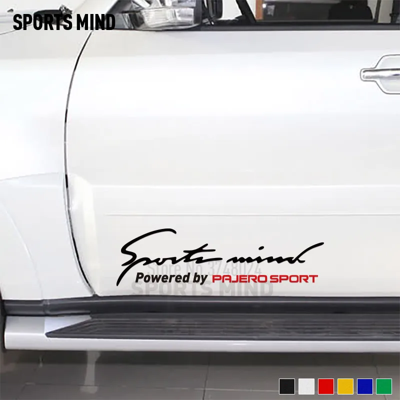 2 Pieces Sports Mind Car Sticker Decal Automobiles Styling For Mitsubishi Pajero Sport Montero Accessories | Автомобили и