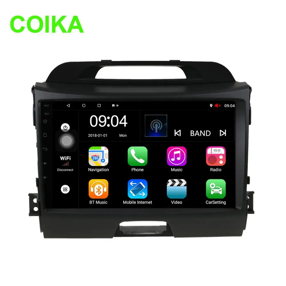 COIKA 9 &quotAndroid 8 0 Система Автомобильный плеер радио для Kia Sportage 2010 2015 сенсорный экран
