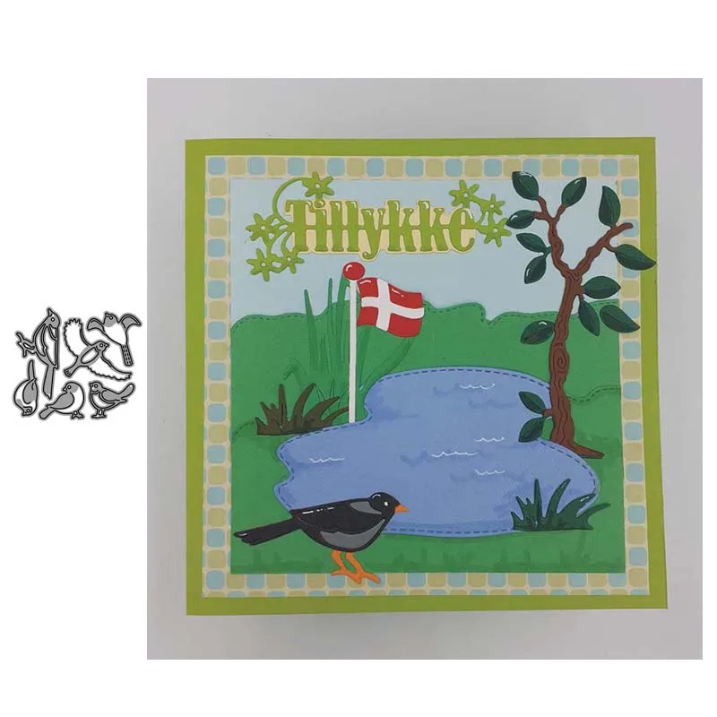 Металлические Вырубные штампы JC нового дизайна вид птиц ручная работа для