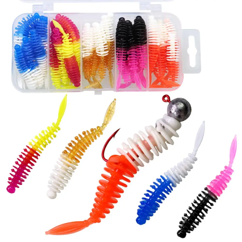 Thkfish Soft Fishing Lures 5.7cm 1.3g Silicone Soft Worm Bait Freshwater  Saltwater Artificial Soft Bait Bass pesca Tackle