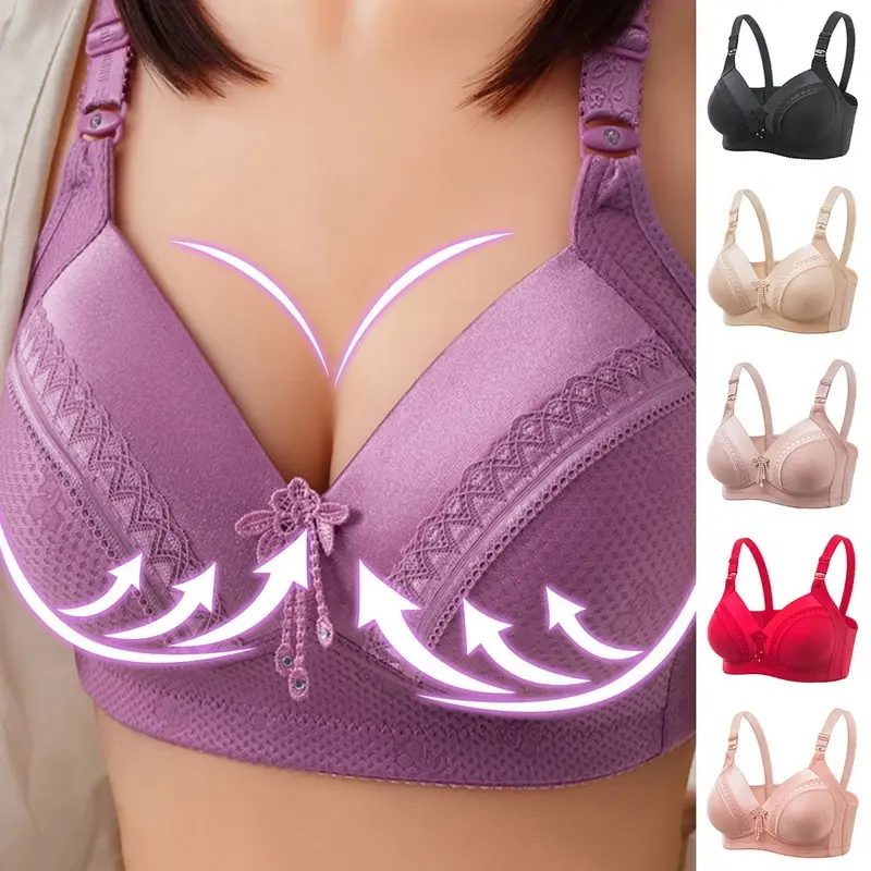 Sexy Push Up Bra For Women Thin Bra Comfortable Bra Large Size Bra Wire Free Bra Anti-sagging B C Cup Underwear Lace Lingerie