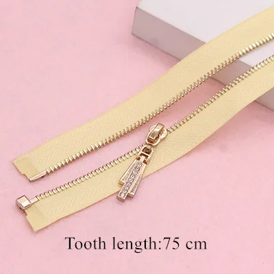 3# 50cm-75cm Metal Copper Zipper Head Open-end Zip Closure for Sewing Clothes Bag Skirt Zipper Repair Kit DIY Accessories 2pcs - Цвет: 28