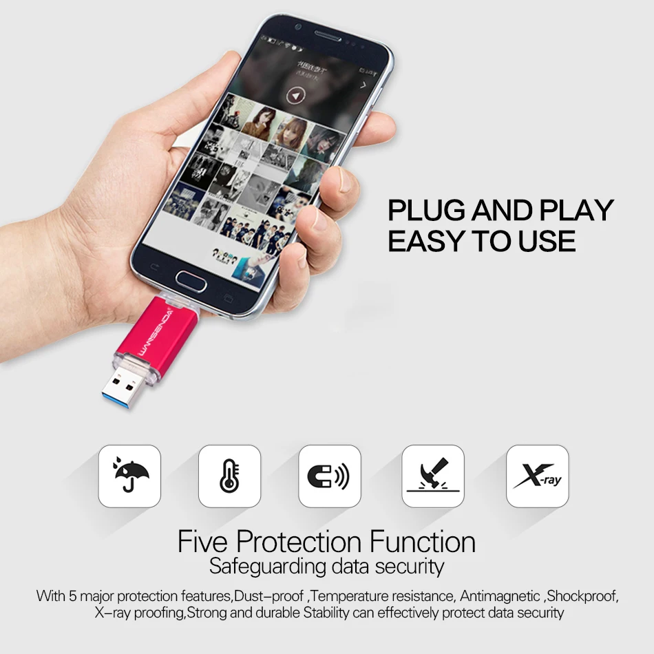 USB флеш накопитель 2 в 1 32 128 ГБ 256 512 ГБ|USB флэш-накопители| |