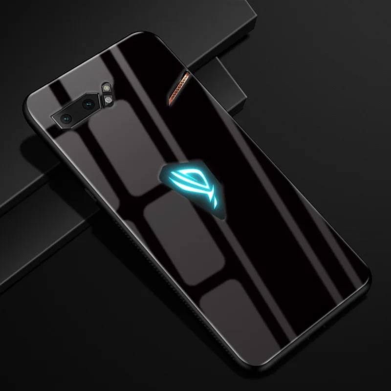 Чехол для Asus ROG Phone II, жесткое стекло для ПК, чехол для телефона, черный ТПУ, бампер для Asus ROG Phone2 ZS660KL Phone II 2, чехол - Цвет: 01