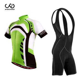 

WOSAWE Man Summer Cycling jersey Set MTB downhill Bike Clothes Sportswear Suit Breathable Cycling with paddeds Bicycle Clothing