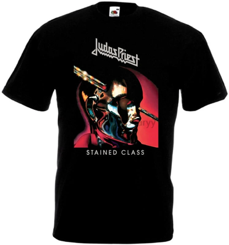 Judas Priest запятнанный класс футболка черный плакат все размеры S5XL |