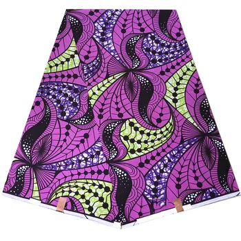 

African Veritable guaranteed real wax fabric high quality pagne Veritable 6yards african ankara sewing fabric M0021