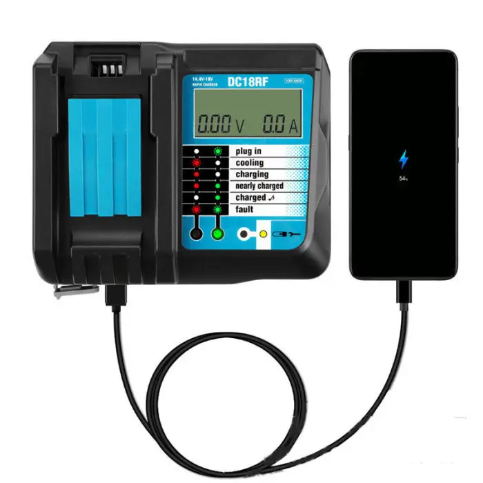 Быстрое зарядное устройство DC18RC цифровой дисплей 14,4 V/18 V 3A USB порт для Makita Замена GY88
