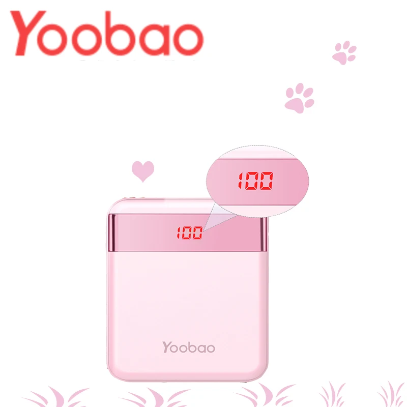 

Yoobao M4Pro 10000mAh Mini Colorful Mobile Power Bank 2 USB Ports 2A Output and 2A Input LED Digital Phone Battery Charger