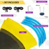 Babyjoy Outdoor 40" Nest Tree Swing Round Swing for Backyard Yellow/Navy  NP10047 5