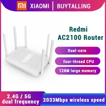 

Xiaomi Redmi AC2100 WiFi Router Gigabit 2.4G 5.0GHz Dual-Band 2033Mbps Wireless Router Wifi Repeater