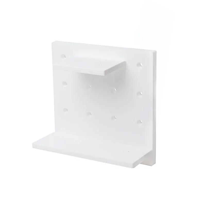 W Pegboard PP отверстие доска настенные крючки для домашнего использования настенная полка с наклейкой кухня ванная комната Органайзер инструмент для хранения - Цвет: W