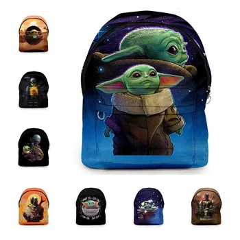 

Star Wars The Mandalorian Baby Yoda Cosplay Backpack Zipper Schoolbag Rucksack Teen Travel Large Capacity Knapsack Shoulder Bags