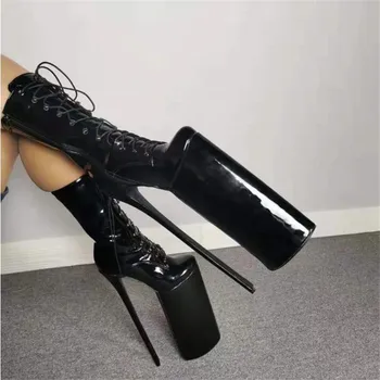 

New pattern exceed High heel boots 30cm Superior quality shoes woman Fashion boots Waterproof 20CM Women's Boots USA 4-15 16