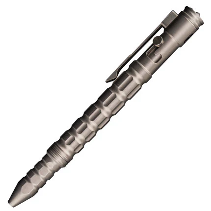 Многофункциональная тактическая ручка из титанового сплава для женщин, оружие для самообороны, принадлежности для самообороны - Цвет: Серебристый